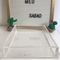 Forma acrílica quadrada  CAIXA -  1,5 kg.