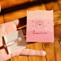 Carimbo de acrílico personalizado TIPO 2. (ATÉ 2,5 X 5 CM).
