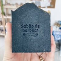 Carimbo de acrílico “ Sabão de barbear”.
