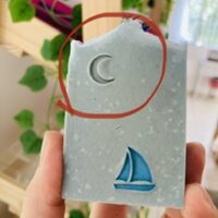 Carimbo de acrílico mini lua.