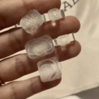 Kit com mini carimbos de acrílico céu.