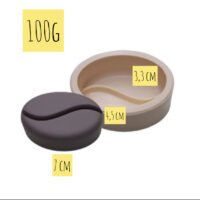 Forma de silicone oval café.