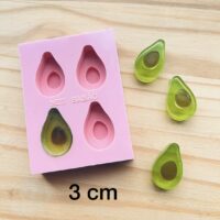 Forma de silicone abacates.