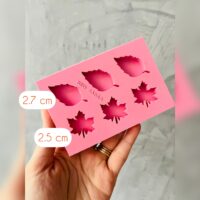 Forma de silicone Folhas.