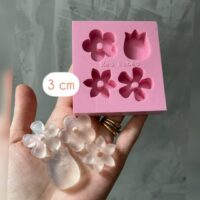Forma de silicone 4 Flores.