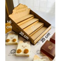 Display para sabonete em MDF - 20 cm.