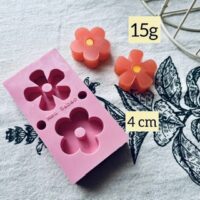 Forma de silicone Flores- grande.