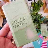 Carimbo de acrílico "Feliz Natal" escrita - Modelo 2.