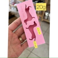 Forma de silicone Daschund - 2 cavidades.