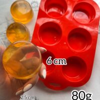 Forma de silicone Redondo grande- 6 cav.