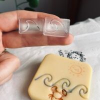 Dupla de carimbos de acrílico  “Ondas"