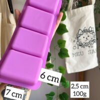 Forma de silicone Retangular  - 4 cavidades.