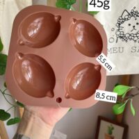 Forma de silicone Limão siciliano metade - 4 cavidades.