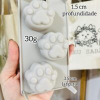 Forma de silicone 3 patas gato.
