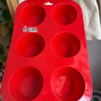 Forma em silicone redonda cupcake - 6 cav.