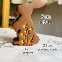 Forma de silicone Coelho e flores.