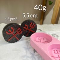 Forma em silicone Tridentes redondo- 2 cav.