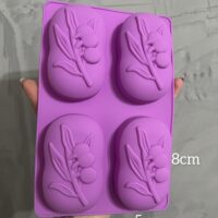 Forma em silicone Olivas Oval - 4 cavidades.