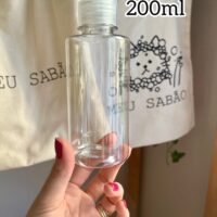 Frasco Pet transparente com tampa flip  200 ml.