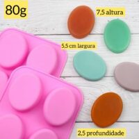 Forma em silicone Oval - 6 cav.
