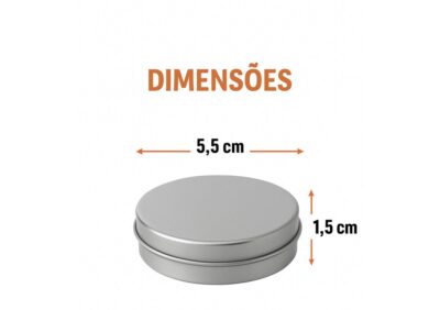 Latinha alumínio 30g.