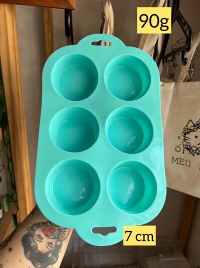Forma de silicone Redondo grande 90g- 6 cav.