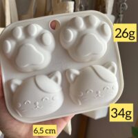 Forma de silicone Gato e patinha Grande