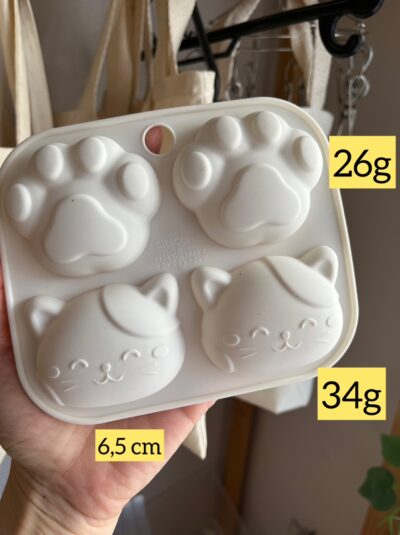 Forma de silicone Gato e patinha Grande