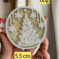 Forma de silicone Natal Pinheiro Redondo - unitário.
