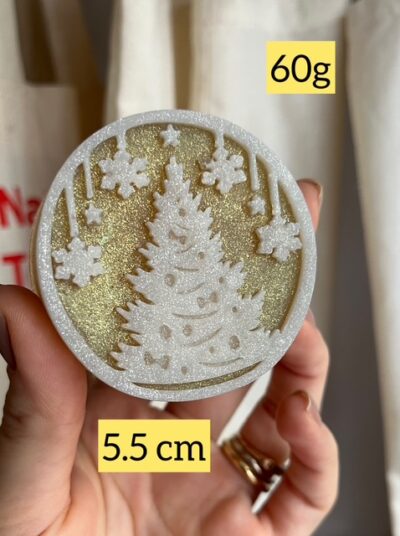 Forma de silicone Natal Pinheiro Redondo - unitário.