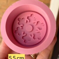 Forma de silicone Natal Floco Neve Redondo - unitário.