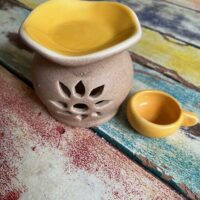 Rechaud em cerâmica para velas - Sol de Primavera.