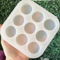 Forma em silicone Mini Sabonetes Redondos - 9 cav.