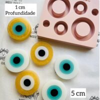 Forma de silicone Olho Grego - encaixe 6 cav.
