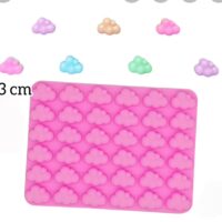 Forma em silicone Mini Sabonetes Nuvens - 30 cav
