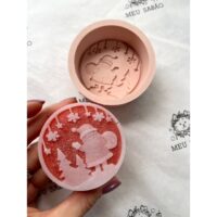 Forma de silicone Natal Papai Noel Redondo - unitário.